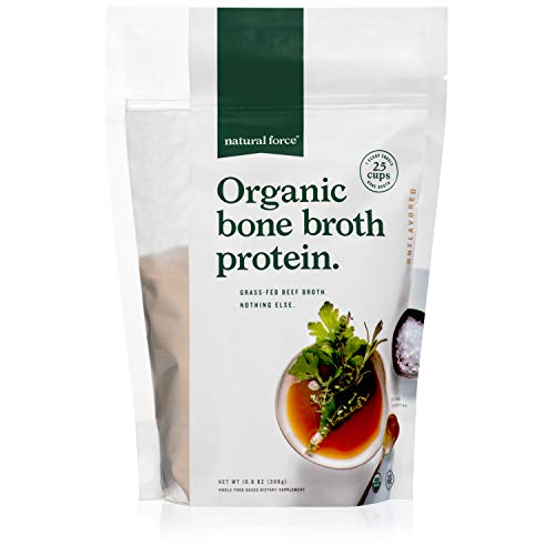 Natural Force Collagen Protein Powder - Organic, Grass-Fed, Keto Certified - 10.8oz