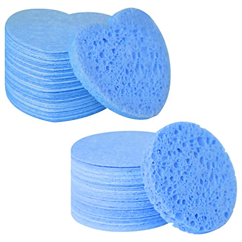 Spunspon Facial Sponge Set - Gentle Cleansing & Exfoliation, Biodegradable Cellulose - 100 Count