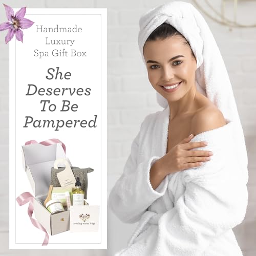 Lizush Spa Gift Set for Women - Relaxing Lemongrass Self-Care Essentials - 6-Piece