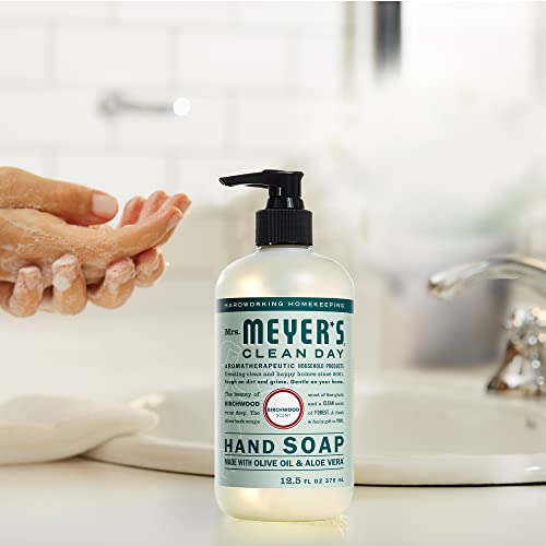 Mrs. Meyer's Clean Day Hand Soap - Deep Birchwood Scent, Essential Oils, Paraben-Free - 12.5 fl. oz