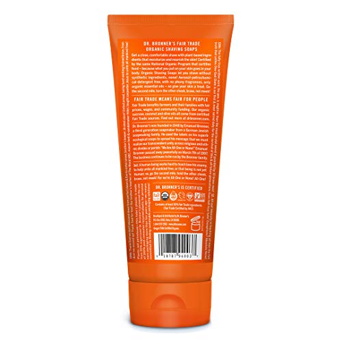 Dr. Bronner's Organic Shaving Soap - Nourishes & Hydrates, Fair Trade Ingredients - 7oz