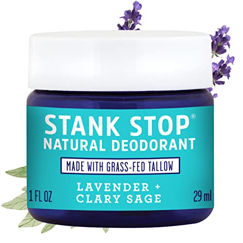 FATCO Stank Stop Deodorant Cream - Antibacterial, Non-Toxic, Lavender + Sage - 1 oz