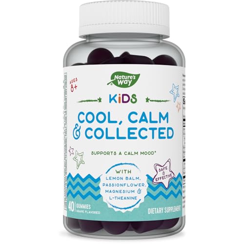 Nature's Way Kids Gummies - Calmness Support, Plant-Based Ingredients, Grape Flavor - 40 Count