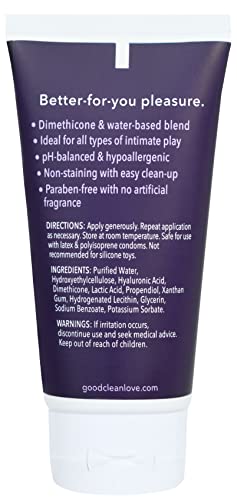 Good Clean Love Personal Lubricant - Long-Lasting Hydration with Hyaluronic Acid - 1.69 Oz (2-Pack)