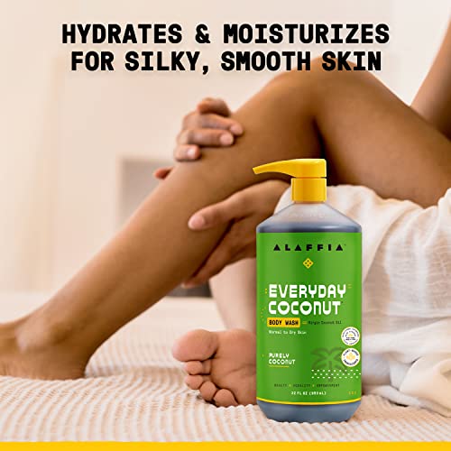Alaffia Body Wash - Natural Moisturizing Coconut & Coffee, Vegan & Cruelty-Free - 32 Fl Oz