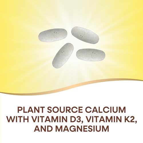 Nature's Way Alive! Vitamin D & K2 Supplement - Bone Support, Plant-Sourced Calcium - 120 Tablets