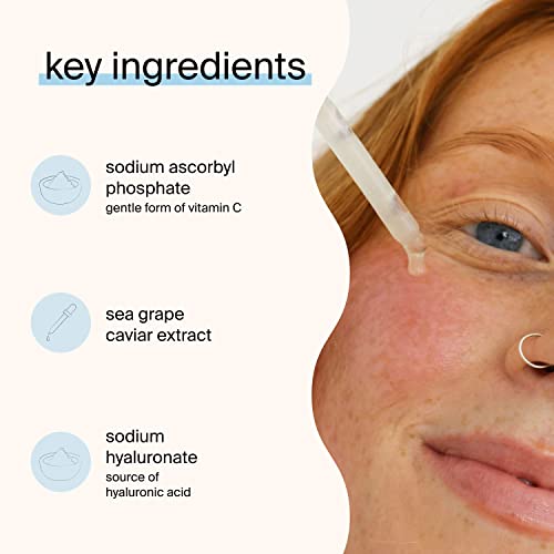 Cocokind Face Serum - Hydrating Vitamin C with Sea Grape Caviar, Brightens Skin Tone - 1 Fl Oz