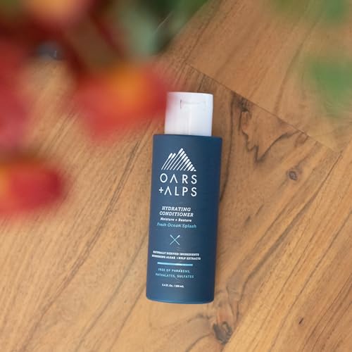Oars + Alps Men's Shampoo & Conditioner Set - Hydrating, Nourishing Kelp & Algae - 3.4oz Each