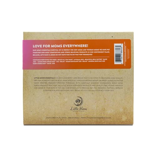Little Moon Essentials Bath & Body Set - Relaxing Self-Care Kit, Vegan & Natural - 6 Items