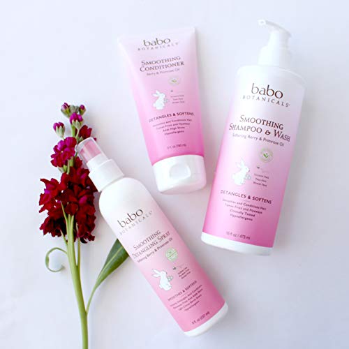Babo Botanicals Conditioning Spray - Detangles, Nourishes, Hypoallergenic - Light Berry Scent