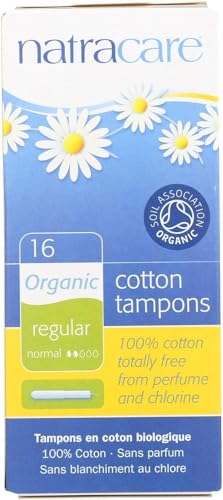 Natracare Tampons Regular with Applicator - Chlorine-Free, Biodegradable, 100% Cotton - 2 Pack