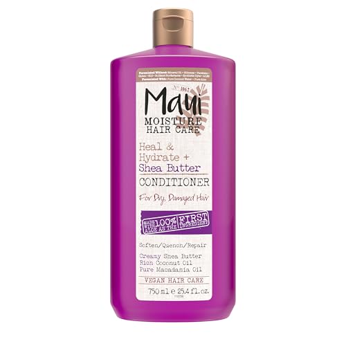 Maui Moisture Shea Butter Conditioner - Hydrates & Revives Curly Hair, Vegan - 13 fl. oz