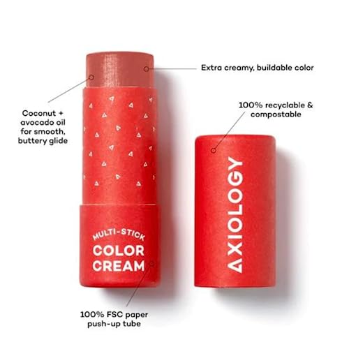 Axiology Multi-purpose Makeup Stick - Hydrating Color for Eyes, Lips, Cheeks, 0.15oz Devotion
