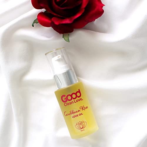 Good Clean Love Body Oil - Natural Aphrodisiac, Intimate Massage Oil, Exotic Rose Scent - 30mL