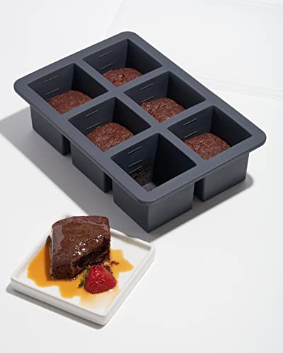 W&P Cup Cubes Food Storage Container - Perfect 1-Cup Portions, Labeling Lid - Charcoal