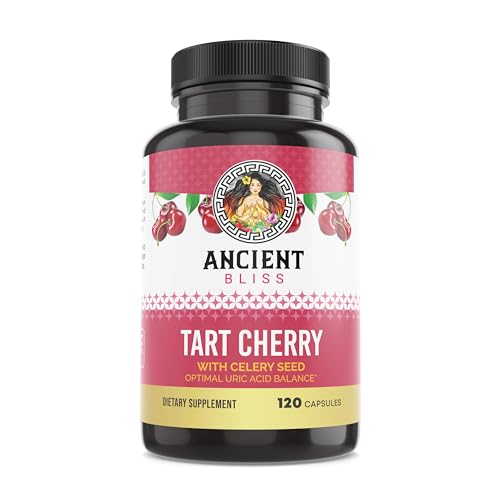 Ancient Bliss Tart Cherry Capsules - Joint & Digestive Support, Antioxidant Rich - 120 Count