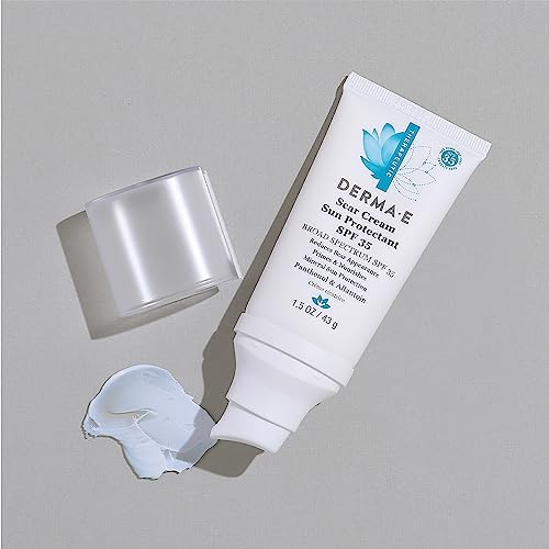 DERMA E Scar Cream with SPF 35 - Moisturizing Treatment for Scars, Burns, & Acne - 1.5 Oz