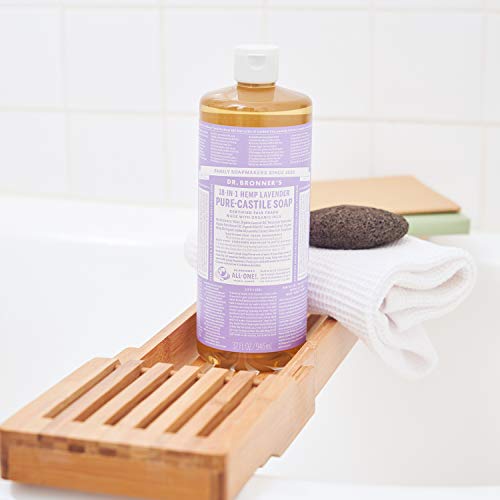 Dr. Bronner's Lavender Liquid Soap - Organic & Fair Trade Ingredients, Versatile Use - 32oz