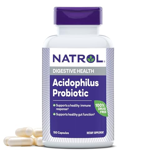 Natrol Probiotic - Supports Digestive Health, 100 mg Lactobacillus Acidophilus - 150 Capsules