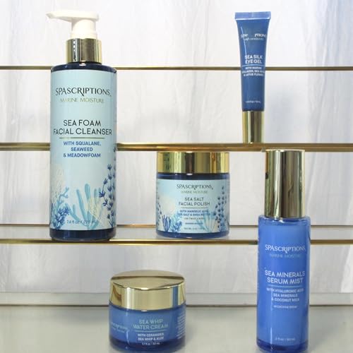 Spascriptions Sea Salt Facial Polish - Exfoliates & Moisturizes, Paraben & Mineral Oil Free - 4oz