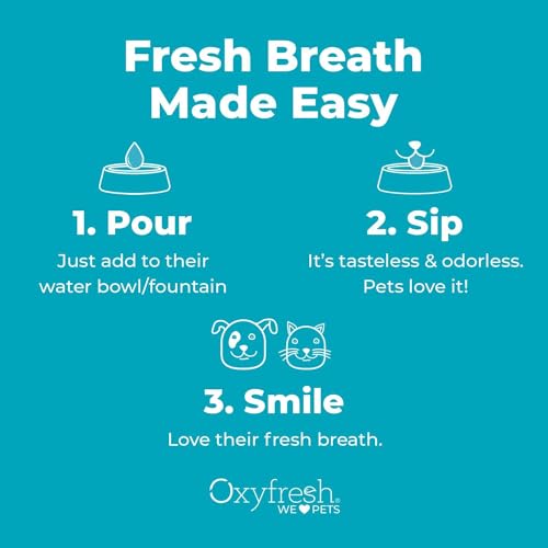 Oxyfresh Pet Dental Care Solution - Eliminates Bad Breath, Fights Plaque & Tartar - 16oz