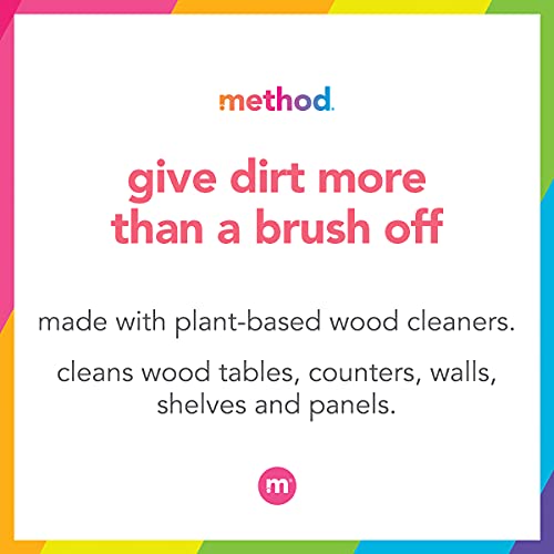 Method Daily Wood Cleaner - Plant-Based Dust & Grime Remover, Almond Scent - 28oz