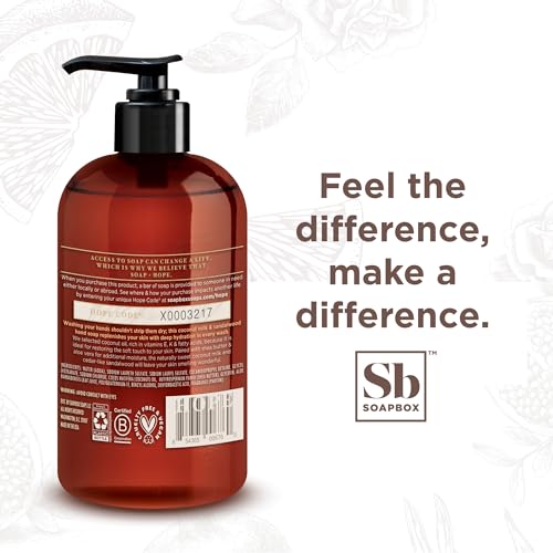 Soapbox Liquid Hand Soap - Moisturizing Coconut Lavender Cleanser, Vegan, 12oz Pump (Pack of 3)