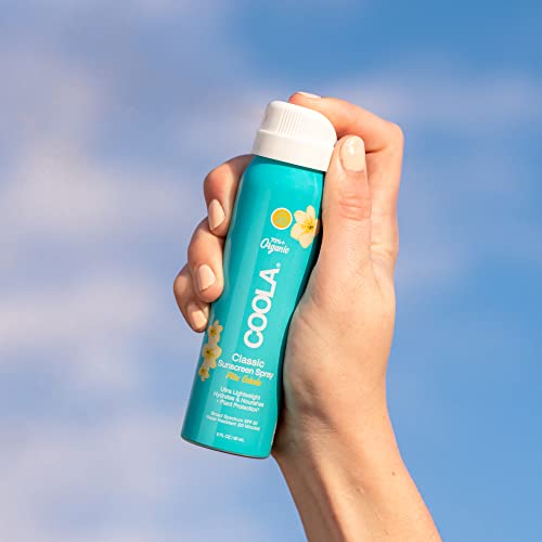 COOLA Organic Sunscreen SPF 30 - Hydrating, Vegan, Gluten Free, Pina Colada - 2 Fl Oz Spray