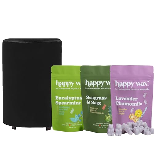 Happy Wax Mod Wax Warmer Kit - Elegant Ceramic, Auto Shut Off, Long-Lasting Scents - 6oz