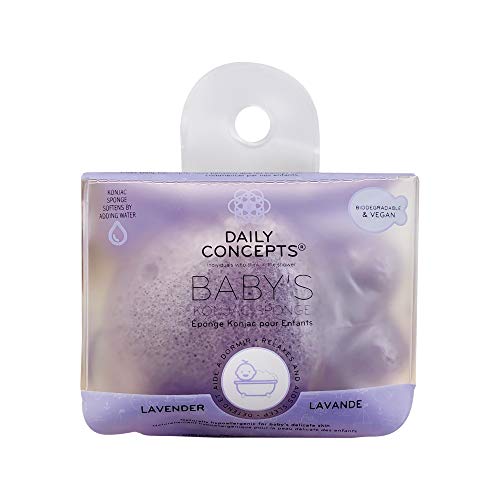 Daily Concepts Baby Body Wash - 100% Natural Konjac, Lavender, Vegan, Cruelty-Free - 8oz