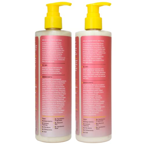 Alaffia Beautiful Curls Shampoo & Conditioner Set - Hydrates & Defines Curls, 12oz Each
