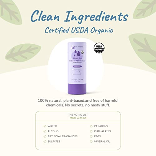 kin+kind Paw Balm Stick - Vet Approved, USDA Organic, Easy Roll-On for Dogs & Cats - 1.76oz