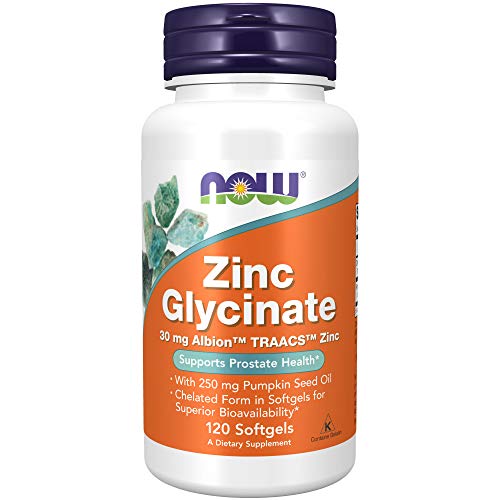 Zinc Supplement | 250 mg Pumpkin Seed Oil, Supports Prostate Health, 120 Softgels
