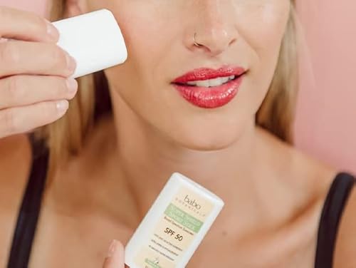 Babo Botanicals SPF 50 Stick Sunscreen - 70% Organic, Zinc-Based, Fragrance-Free - 0.6oz