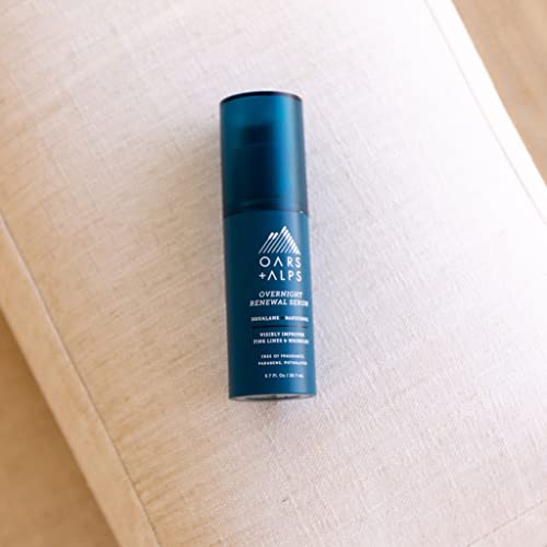 Oars + Alps Face Serum - Reduces Fine Lines, Hydrates with Peptides & Squalane - 0.7 Fl Oz