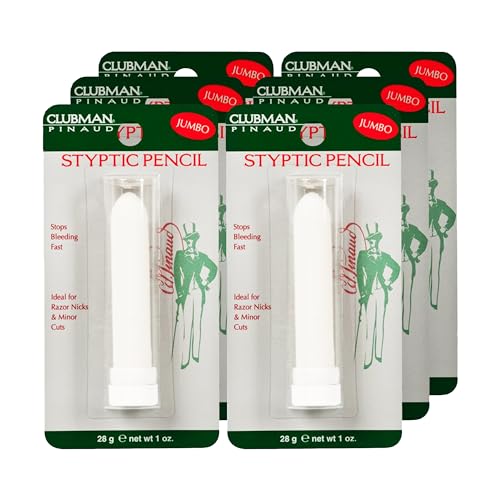 Clubman Pinaud After Shave Balm - Rapid Bleeding Stop, Skin Protection - Jumbo 1oz, Pack of 6