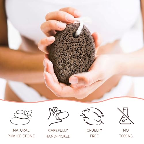 Natural Pumice Stone Foot Care Set - Exfoliates Dead Skin, Promotes Soft Feet - 1Pc