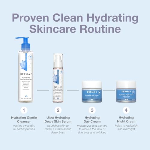 DERMA-E Face Wash & Cleanser - Hydrates & Improves Skin Texture with Natural Ingredients - 6 fl oz