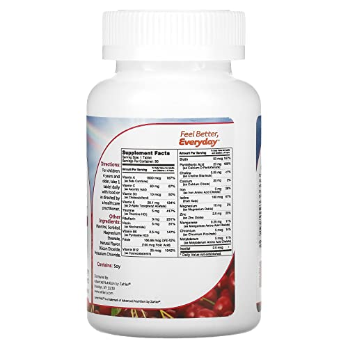 Zahler Kids Multivitamin - Complete Daily Nutrition, Immune Support, Cherry Flavor - 90 Tablets