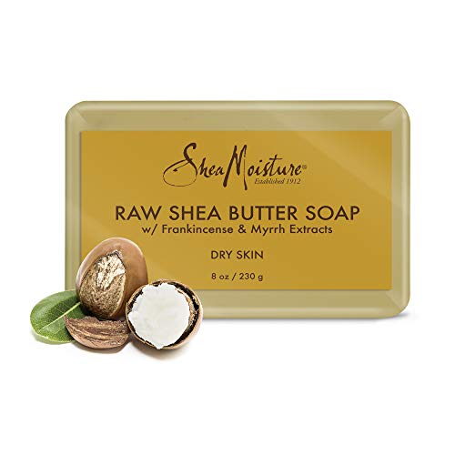 SheaMoisture Raw Shea Butter Bar Soap - Hydrates Dry Skin, Paraben Free, 8oz (Pack of 3)