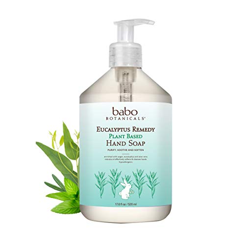 Babo Botanicals Eucalyptus Remedy Hand Soap - Moisturizing, Hypoallergenic & Vegan - 12oz