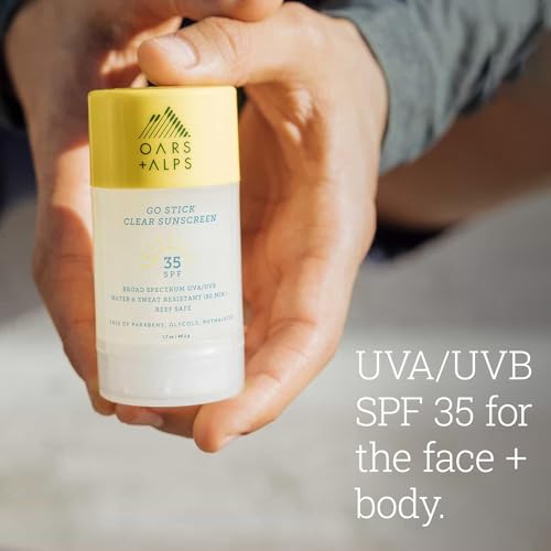 Oars + Alps Go Stick SPF 35 Sunscreen - Hydrating, Water-Resistant, TSA-Friendly - 1.7 Oz