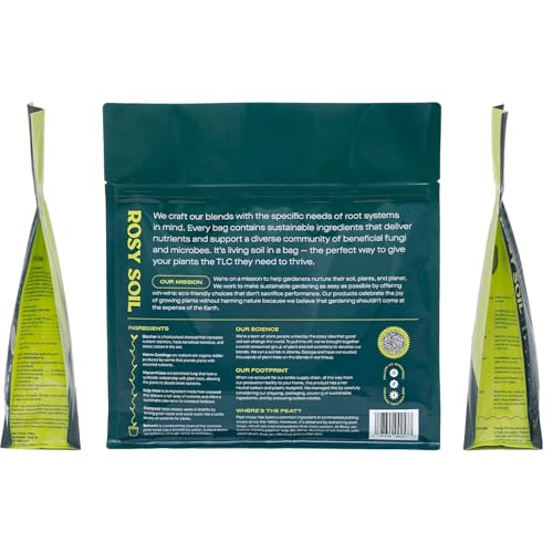 Rosy Soil Plant Food - Organic Nutrients for Healthy Growth, Biochar & Kelp - 2 Quarts