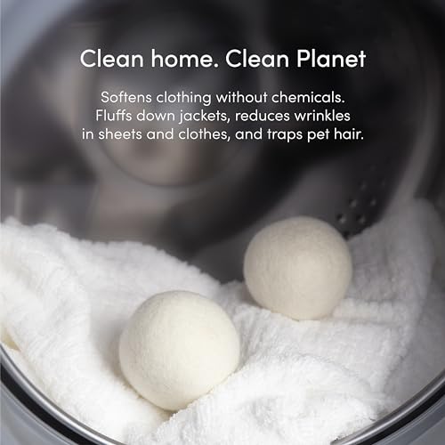 Dirty Labs Wool Dryer Balls - Reduces Drying Time, Static & Wrinkles - 3 Balls, 3 Inch Diameter