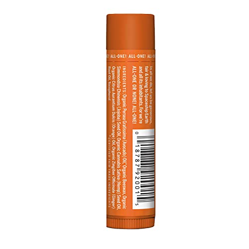 Dr. Bronner's Organic Lip Balm - Moisturizing Beeswax & Avocado Oil, Versatile Care - 6-Pack