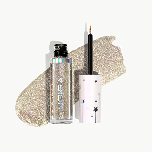 Moira Beauty Glitter Eyeliner - Vegan, Cruelty-Free, Paraben-Free, Silver Charm - 0.08oz