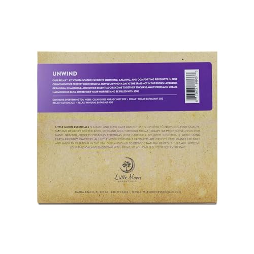 Little Moon Essentials Bath & Body Gift Set - Relaxing Aromatherapy, Vegan & Natural - 4 Items