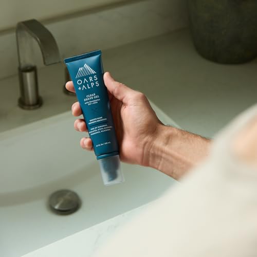 Oars + Alps Men's Clear Shave Gel - Hydrating, Dermatologist Tested with Aloe & Eucalyptus - 3.4 Oz