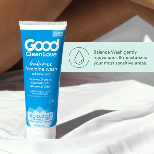 Good Clean Love Balance Feminine Wash - pH-Balanced Moisturizer, Soothing Botanicals - 8 Oz (2-Pack)