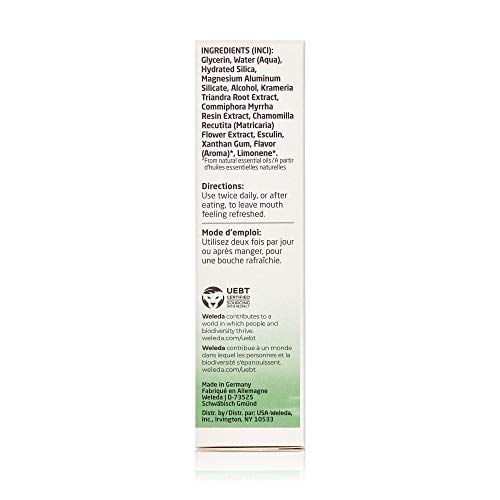 Weleda Plant Gel Toothpaste - Natural Relief for Sensitive Teeth, Mint Flavor - 2.5oz